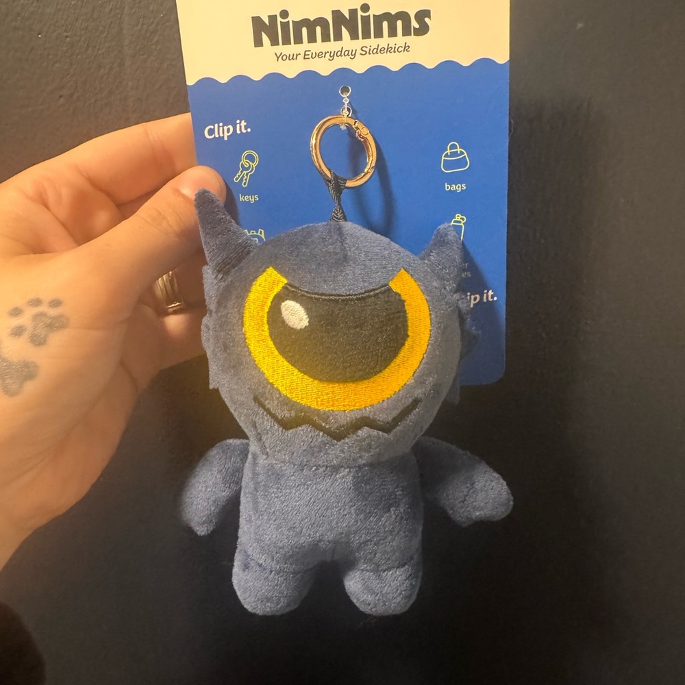 NimNims Gloomies Series Plush Keychain Clip Collectible Cyclops Monster NWT